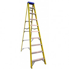 Fibre Glass Step Ladder to BS EN 131 10 Tread ( 9 usable steps & tray )